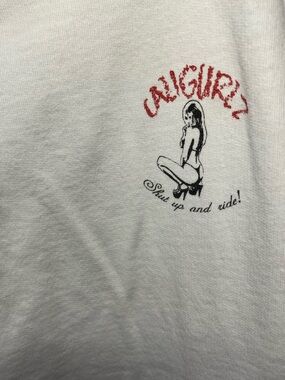 Abella White Pullover with Navy Logo Tag